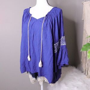 Entro | Boutique Boho Tassel Blouse Top